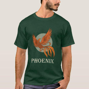 colourful Design Phoenix Bird T-Shirt