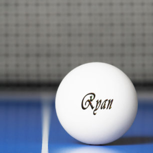 Colourful Designed Ryan Name, Ping Pong Ball