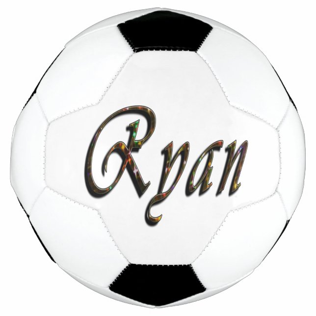 Colourful Designed Ryan Name, Soccer Ball (Front)