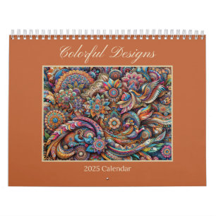 Colourful Designs  Abstract Art Calendar