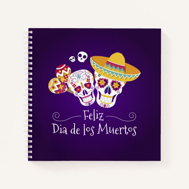 Colourful Dia de los Muertos | Notebook (Front)