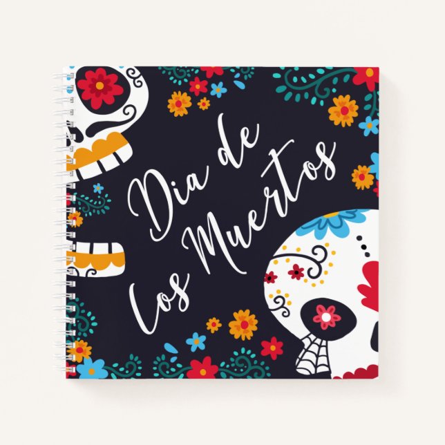 Colourful Dia de los Muertos | Notebook (Front)