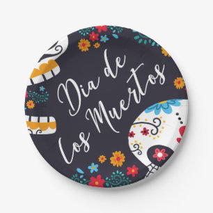 Colourful Dia de los Muertos   Paper Plate