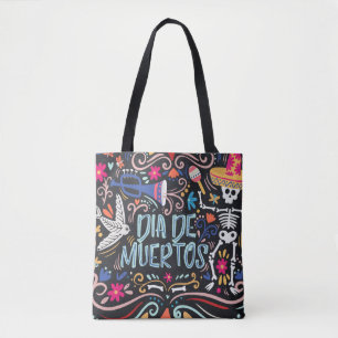 Colourful Dia de los Muertos   Tote Bag