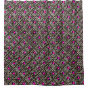 Colourful Diagonal Maze Pattern on Custom Colour Shower Curtain