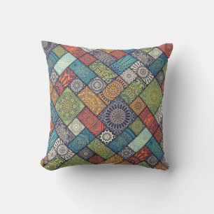 Colourful Diagonal Pattern Cushion