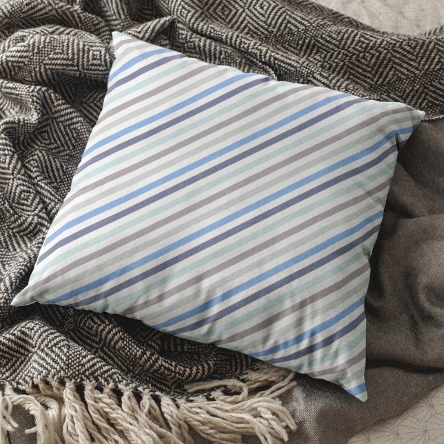 Colourful Diagonal Stripe Pattern Cushion (Creator Uploaded)