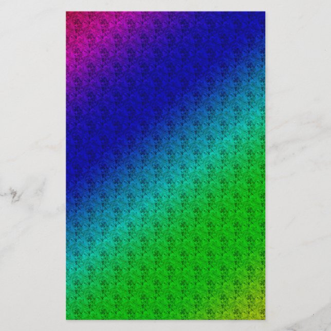 Colourful Diagonal Stripes and Flowers Flyer (Front)