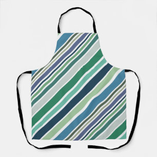 Colourful diagonal stripes design apron
