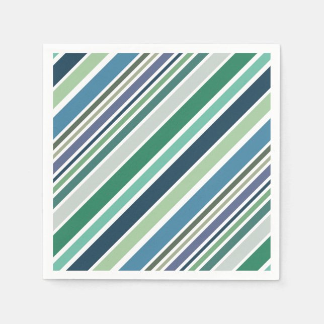 Colourful diagonal stripes design napkin (Front)