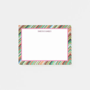Colourful Diagonal Stripes Retro Post-it Notes