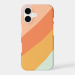 Colourful Diagonal Stripes Retro Sweet Candy Paste<br><div class="desc">A fun retro geometric diagonal stripes graphic design in a cute colour palette of orange,  yellow,  peach,  coral,  pastel pink and mint green.</div>