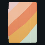 Colourful Diagonal Stripes Retro Sweet Candy Paste iPad Pro Cover<br><div class="desc">A fun retro geometric diagonal stripes graphic design in a cute colour palette of orange,  yellow,  peach,  coral,  pastel pink and mint green.</div>