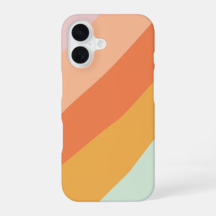 Colourful Diagonal Stripes Retro Sweet Candy Paste iPhone 16 Case