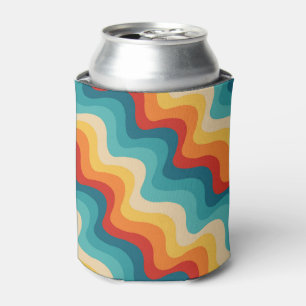 Colourful diagonal waves in retro style can cooler