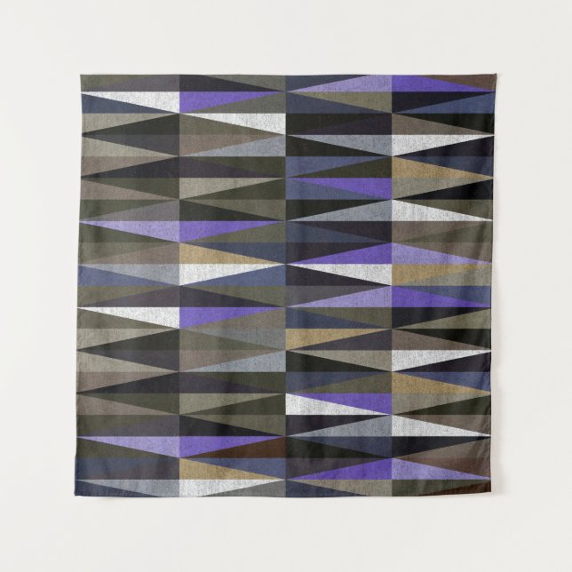 Colourful diamond floor tiles, high-resolution. tapestry (Front)