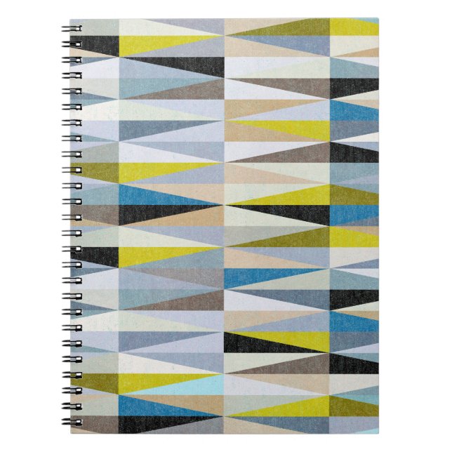 Colourful Diamond Floor Tiles Texture Notebook (Front)