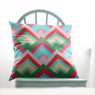 Colourful Diamond Mountain Peak Cushion