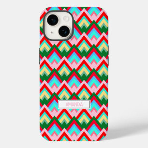 Colourful Diamond Mountain Peak Personalised iPhone 14 Case