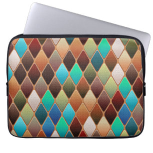 Colourful Diamond Pattern Laptop Sleeve