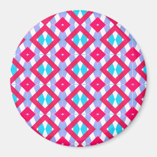 Colourful diamond pink/blue/purple magnet