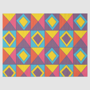 Colourful Diamond Triangle Geometric  Tissue Paper