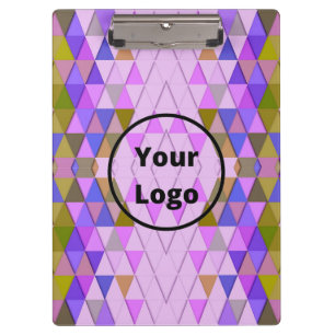 Colourful diamonds and triangles pattern clipboard