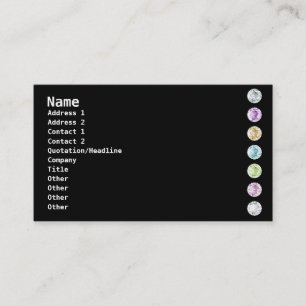 Colourful diamonds-Black Business Card