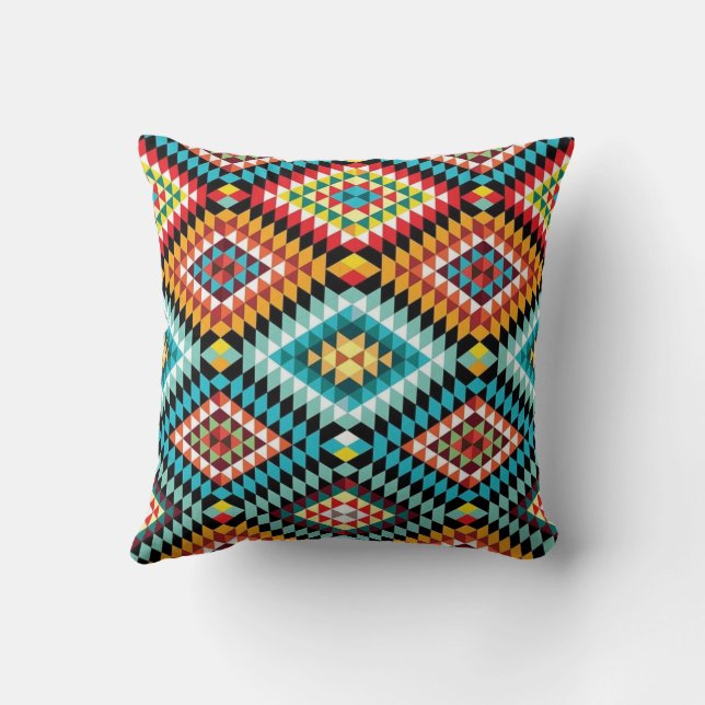 Colourful Diamonds Cushion (Back)