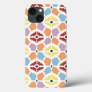 Colourful diamonds ikat geometric iPhone 13 case