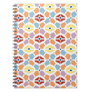 Colourful diamonds ikat geometric notebook