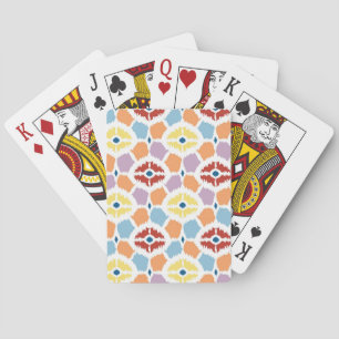 Colourful diamonds ikat geometric playing cards