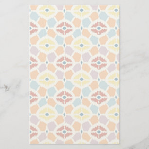Colourful diamonds ikat geometric stationery