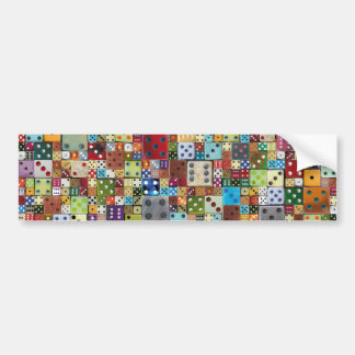 Colourful Dice Bumper Sticker