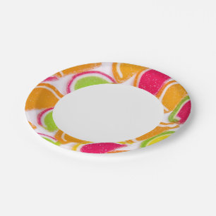 Colourful Different Jelly Candy Paper Plate