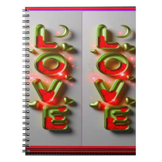 Colourful Digital 3D Design Classic Notebook – Per (Front)