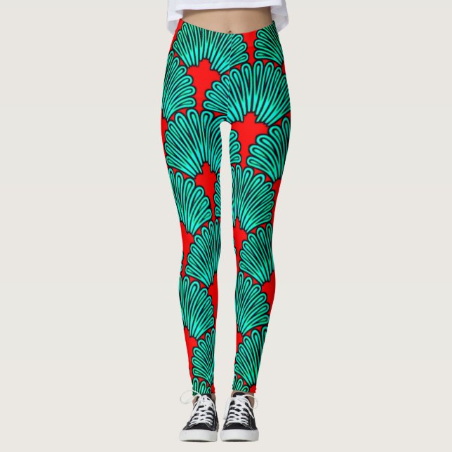 Colourful Digital 3D Design Leggings – Perfect Fit (Front)