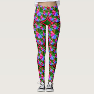 Colourful Digital 3D Design Leggings – Perfect Fit