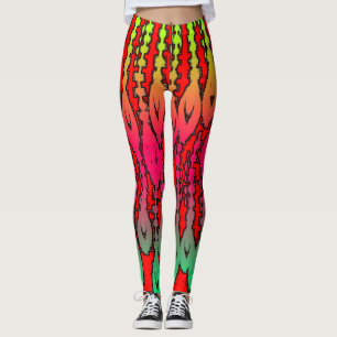 Colourful Digital 3D Design Leggings – Perfect Fit