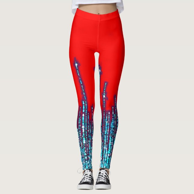 Colourful Digital 3D Design Leggings – PerfLegging (Front)