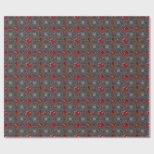 Colourful Digital 3D Design Matte Wrapping Paper –