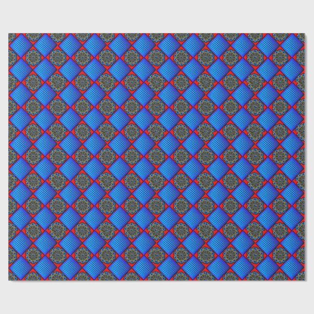 Colourful Digital 3D Design Matte Wrapping Paper – (Flat)