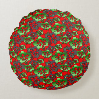 Colourful Digital 3D Design Round Throw Pillow (16