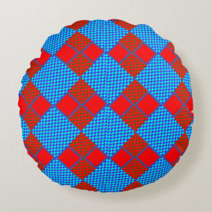 Colourful Digital 3D Design Round Throw Pillow (16