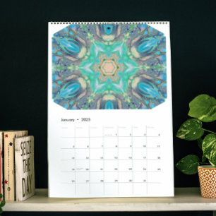Colourful Digital Abstract Art Calendar Any Year
