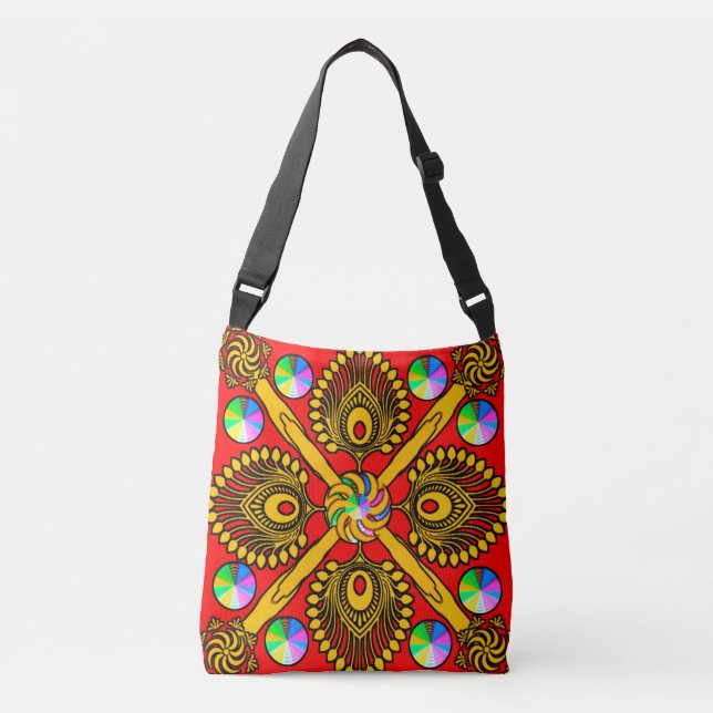 Colourful Digital Design All-Over-Print Cross Body Crossbody Bag (Front)