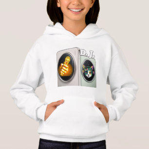 Colourful Digital Design Girl's Pullover Hoodie –
