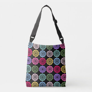Colourful Digital Flower Pattern Crossbody Bag