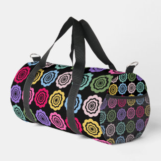Colourful Digital Flower Pattern Small Duffle Bag