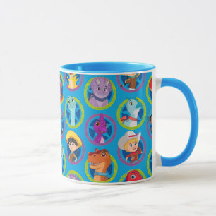 Colourful Dino Ranch Pattern Mug